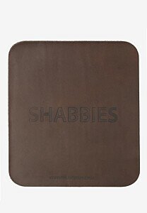Mouse pad no waste leather dark cognac