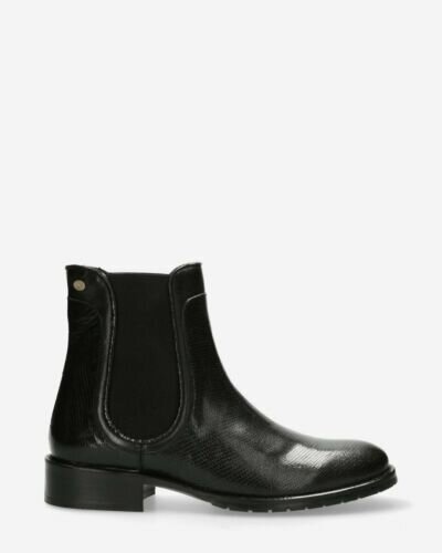 Chelsea boot shiny printed leather black