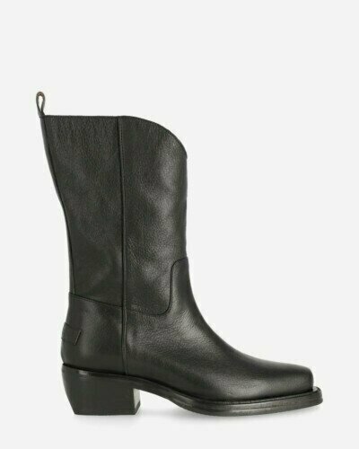 Shabbies Amsterdam western boot black leather
