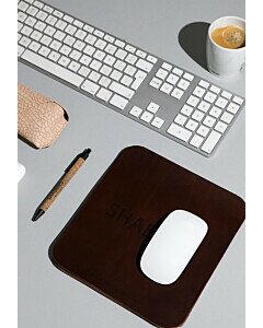 Accessories mouse pad  no waste leather dark cognac